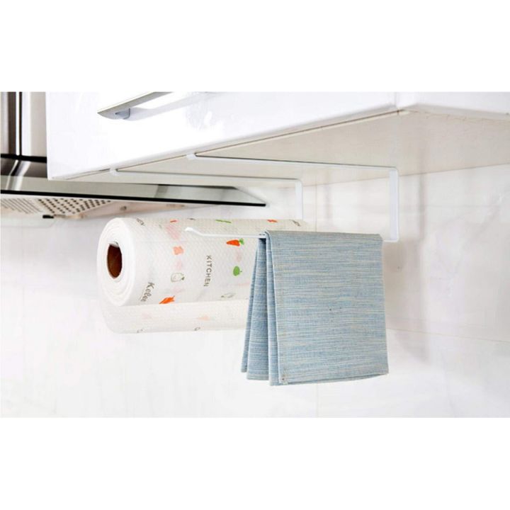 Iron Roll Paper Holder Towel Rack Kitchen Tissue Holder Hanging Bathroom Toilet Kitchen Cabinet Door Hook Shelves Organizer, Iron Roll Paper Holder Towel Rack, Kitchen Tissue Holde