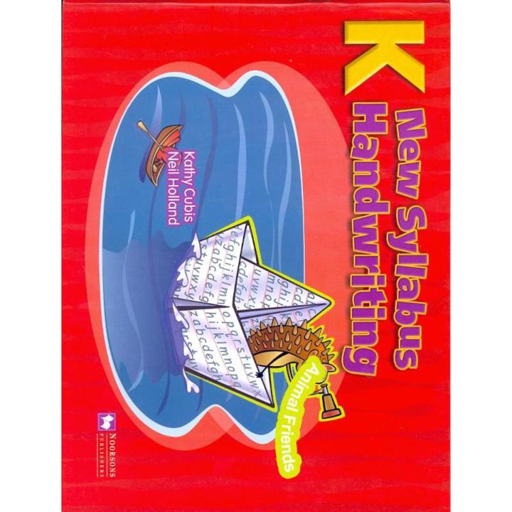 New Syllabus Handwriting K, English Writing Book Level K, Starter Level Handwriting Book for Children, Noorsons English Handwriting Book, Learn About Animals and Get Better Handwriting, Preschool Primary School Beginner Writing Book