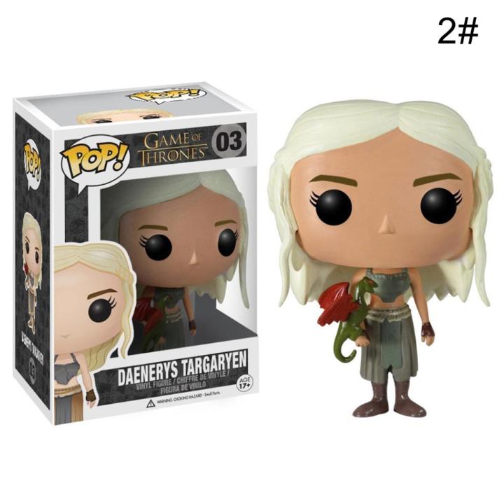 9cm PVC Jon Snow Daenerys Grogon Game of Thrones Funko Action Figure Bauble Gift