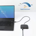 Cable Matters (201069-BLK) USB C to 4-Port Gigabit Ethernet Switch for Network Sharing on The Move (Thunderbolt Ethernet Splitter, USB C Network Switch, USB C Gigabit Switch) Compatible with Thunderbolt 4 / USB 4. 