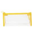【Happier】 TSEVD Simple Transparent Student Stationery Large Capacity School Supplies Comestics Bag Pencil Pouch Pencil Cases Pencil Bag Desktop Storage Bags. 