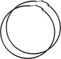 Big Size Stainless Steel Rounded Gold/Silver/Black Hoops Earrings for Women Girls. 