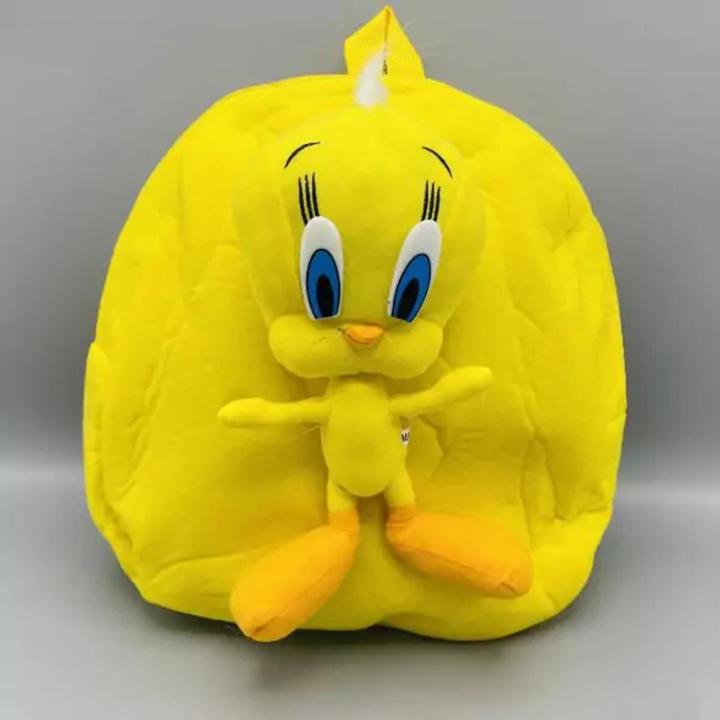 Yellow Color Tweety Bird Plush Backpacks School Bag Stuffed Cartoon Character Bag for Children