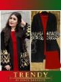 Embroidered Black Color Gown With Different Inner & Trouser Colors For Girls & For Women. 