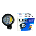 AKE 1-PCS Moto LED T20 White Yellow with RED DRL and Flasher 4 Function Motorcycle Led Light 20w Dual Tone 3-Wires Fog Led For motorcycle, Car, Jeep. 