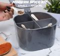 4 Grid Portion Spice Jar Container 4 In 1 Partition Kitchen Seasoning Box Masala Box Set  Square Pepper Pot Box Spice Rack Kitchen Storage 4 Compartments Salt Box Achar Jar Dry Fruits Box Soup Spices. 