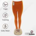 ROMA High Rise Yoga Pants Leggings for Women - Stretch Cotton, Free Size. 