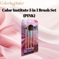 Color Institute 5 in 1 Brush Set (Pink). 