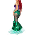 Women's Mermaid Party Costume, Strapless Tube Tops Ruffle Sequin Long Tail Cosplay Fancy Dress. 