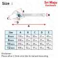 Adjustable Wrench - Sizes 6 Inch , 8 inch , 10 inch , 12 inch Adjustable Spanner Wrench Wide Jaw Opening Spannar DIY Drop Forged Heat Treated Opener Spanar. 