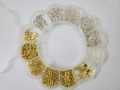 14 itmes with Box of Headpins/holepins/jump rings/locks/tops and wire Silver & Golden. 