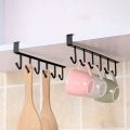 Under Cabinet Storage Rack Kitchen Accessories Organizer 6 Hooks Kitchen Cupboard Shelf Coffee Cup Mug Holder. 