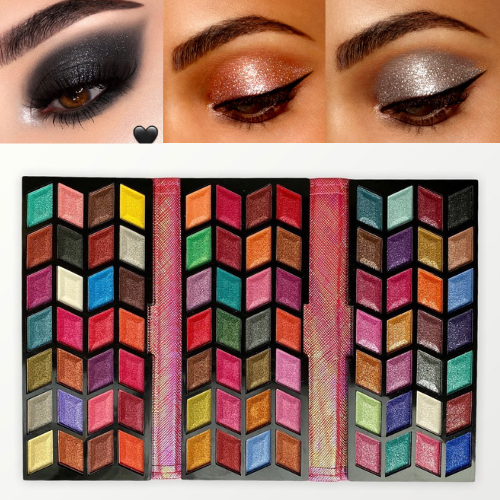 TV Parlour 84 Colors Nude Eyeshadow Palette High Pigmented Matte and Glitter eye shades Eye makeup Palette