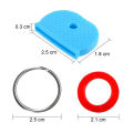 10PCS Key Covers For House Keys Hollow Multi Color Rubber Key Chain Accessories Soft Keys Ring Caps Locks Cap Topper Keyring. 