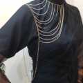 Multi Layers Metal One Side Shoulder Body Harness Chains Fashion Body Jewelry. 