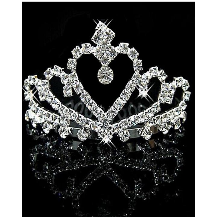 Girls Crystal Tiara Crowns Hair Jewelry Rhinestone Princess Headband