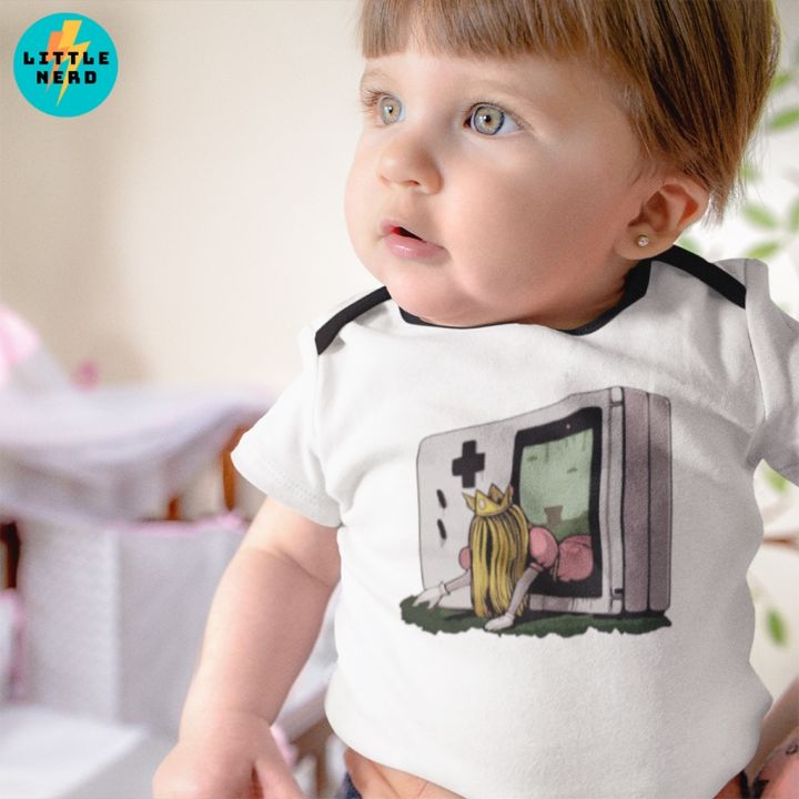 Body Infantil Bebê Geek Nerd - Super Mario - O Chamado - Princesa Peach 2