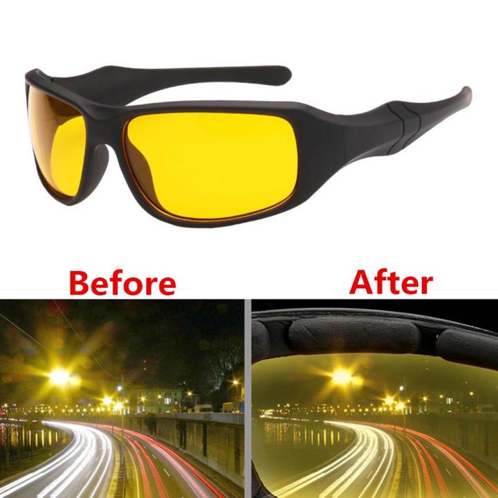 Night Vision Anti-Glare HD Aviator Polarized Driving Glasses-Yellow