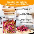 Mini Glass Spice Jars with Bamboo Lids 4oz, 24pcs Bamboo Spice Jars with Rewritable Labels and Pen, Round Spice Jars for Kitchen, Empty Glass Jars.... 