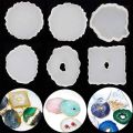 6PCS Resin Coaster Molds for DIY Geode Coasters, Home Decor. 