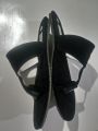 Black Velvet Kolapuri Chappal for Women & Girls - Comfortable. 