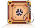Customized Keychain with Carrom Printed custom Keyring / Key chain with Personalized Custom Photo. 