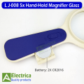 LJ-008 5x 50mm Zoom Hand-Hold Magnifier Glass With one ED Lights + CR2016 Battery Cell Exclamation Mark type Magnifier by Electrica. 