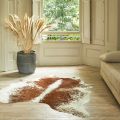Speckled White with Brown Real Cowhide Rug - Genuine Hair on Cow Hide – Top Quality Carpet Options for Home Decor. 