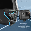 Full Face Helmet Chin Mount Jaw Holder Motorcycle Helmet Strap for GoPro Hero 10/9/87/6/5/4/3 SJCAM sj5000/6000/7000 DJI Osmo Action XIAOYI Sports Action Camera for Motorcycling. 