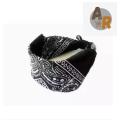 Printed Headband/Bandana Black. 