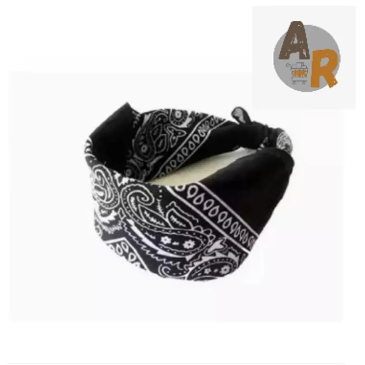 Printed%20Headband/Bandana%20Black%20-%20Image%203