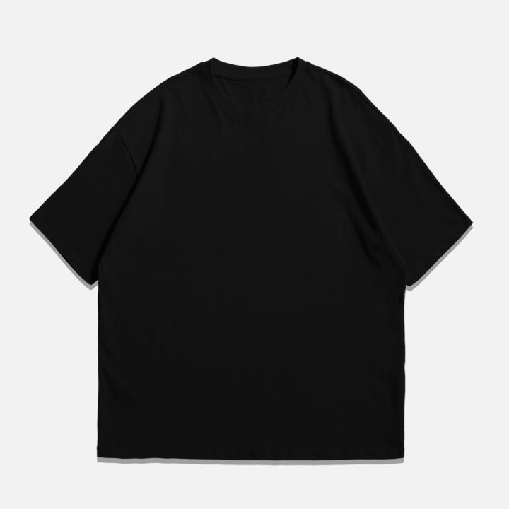 Oversized Drop-shoulder Plain Half Sleeve T shirt For Men And Women