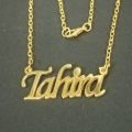 TAHIRA NAME NECKLACE LOCKET ; Metallic Alloy ; Large Size. 