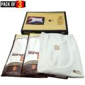Pack Of 3 White And Black Sando Vest For Men - 100% Combed Cotton - Premium Quality.. 