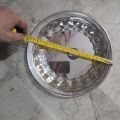 4 Pcs Large Round Plates Stainless Steel Traditional Design 10 inches. 