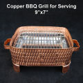 Copper BBQ Grill | Size 9x7 inches | Regular size | Hammered Design. 