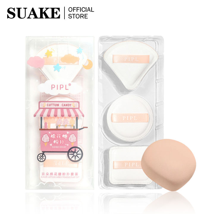 SUAKE 3 Pcs Super Soft Makeup Sponge Set Blender Air Cushion Marshmallow Foundation Sponge Puff MakeUp Tools