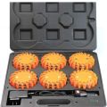 Rechargeable 6 packs LED traffic warning light, Emergency LED Light road Flares safety beacon LED Traffic Warning Fireball light. 