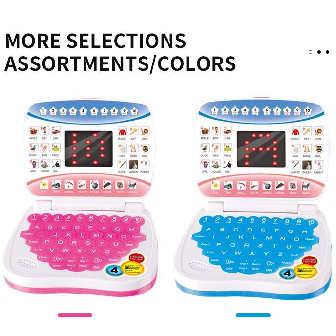 Kids Mini Laptop English Learner Study Game Computer Notebook Toy Ben 10 Frozen Educational multiple function