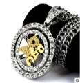 Fashion Jewelry Whirligig 2PAC Pendant Necklace  Gold Hip-Hop for Men Tide Brand Jewelry Necklace With 80cm Chain Bling. 