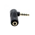 L Shape AUX 3 Pole Female To Male Right Angle Converter Adapter 3.5mm Adapter Jack Mic Converter Audio Stereo Adapter Headphone Jack Converter. 