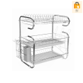 3 layer G shape Dish Rack Plate Stand Kitchen Rack Stand Cutlery holder Organizer Kitchen Accessories Best Quality. 