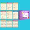 Children's Pen Control Training Set, Pen Control Training Kindergarten Children Erasable Pen Concentration Training Set - One Exercise Book, One Eraser and Six Pens 5ml. 