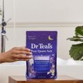 Dr Teal's Pure Epsom Salt Soak, Sleep Blend with Melatonin, Lavender & Chamomile Essential Oils, 3 lbs (Pack of 4) (Packaging May Vary). 