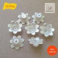 12 Pcs  White Color Pearl white flowers beads 2.5cm. 