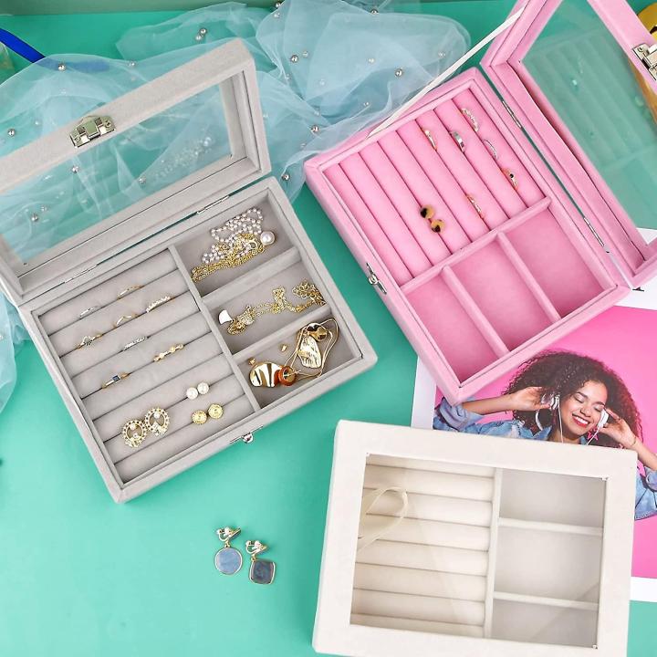 Jewelry%20Storage%20Organizer%20Velvet%20Drawer%20Tray%20Acrylic%20Jewelry%20Box%20Display%20Holder%20Case%20for%20Necklace%20Earring%20Bracelet%20Watch%20(beige,%20white,%20pink,%20black%20with%20lid)%20/%20Jewelry%20Box,%203%20Grids%20Women's%20Jewelry%20Organizer,%20Velvet%20Jewelry%20Organizer%20-%20Image%202
