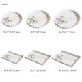 Platter Dining Tableware Breakfast Serving Tray for Meals Cookies Snack Food Round Small. 