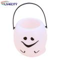 Festive Pumpkin Shaped Candy Bucket Convenient Colorful Snack Box for Halloween Ideal Gift for Southeast Asian Celebrations. 