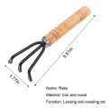 Set of 3 Mini Garden Tool Hand Planting Tools Small Shovel Rake Spade Wood Handle Planting Tools. 