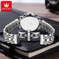 OLEVS Watch For Men Sale Original With Box Waterproof 2024 New Style Stainless Steel Strap Quartz Chronograph Luminous Calendar Wristwatch 5529. 